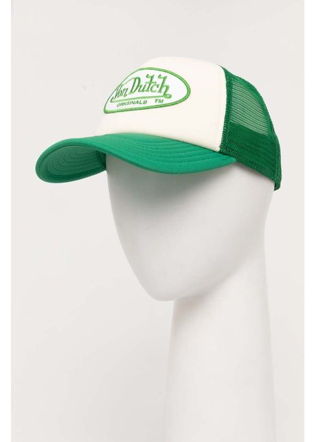 Von dutch sapca culoarea verde cu imprimeu
