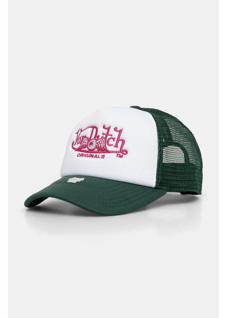 Von dutch sapca trucker soro culoarea verde cu imprimeu 7030817