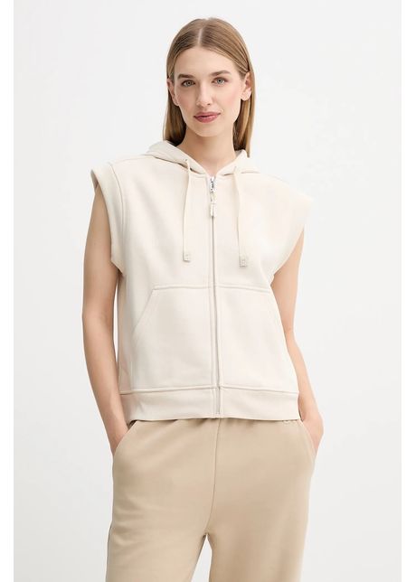 Weekend Max Mara bluză PANK culoarea bej, cu glugă, uni, 2525926041600