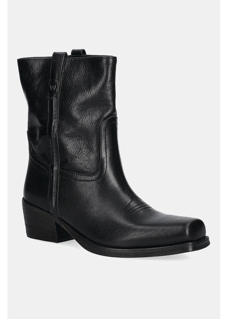 Weekend Max Mara cizme de piele Ranch culoarea negru, cu toc drept, 2525796034600