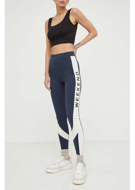 Weekend max mara colan i femei culoarea bleumarin cu model 2415780000000