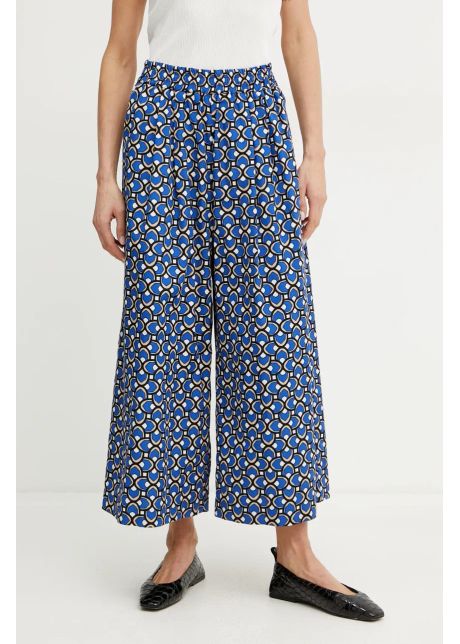 Weekend max mara pantaloni de bumbac femei lat high waist 2515131102600