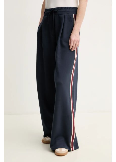 Weekend max mara pantaloni femei culoarea albastru marin cu imprimeu 2515781011600