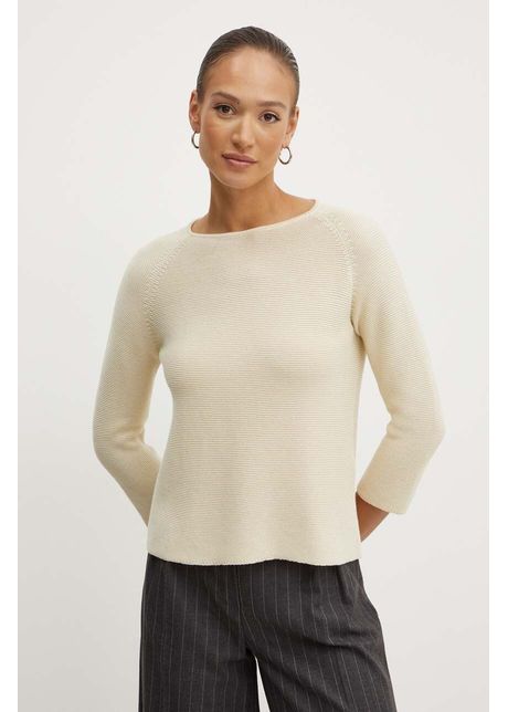 Weekend max mara pulover de bumbac culoarea bej light 2425366121600