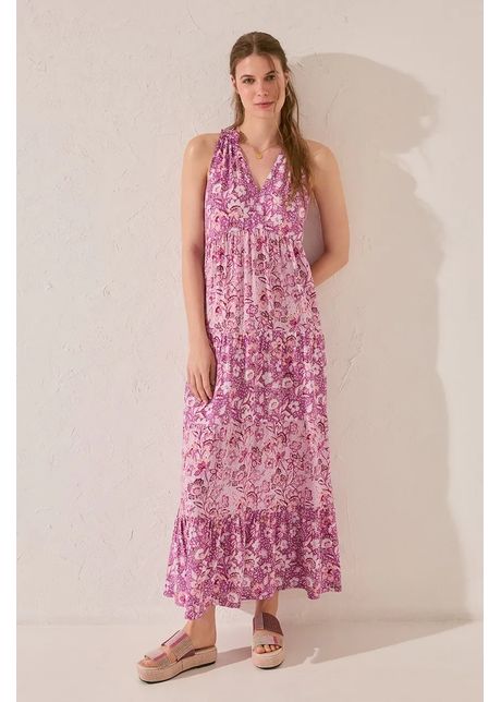 Women secret rochie culoarea violet maxi drept 4479835