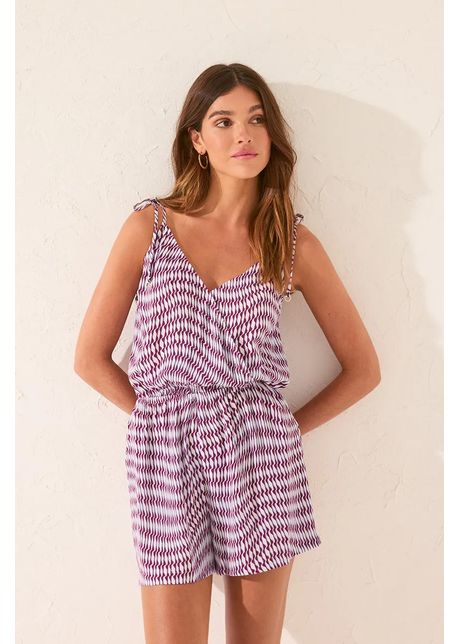 women'secret salopeta culoarea violet, cu decolteu in v, 5542396