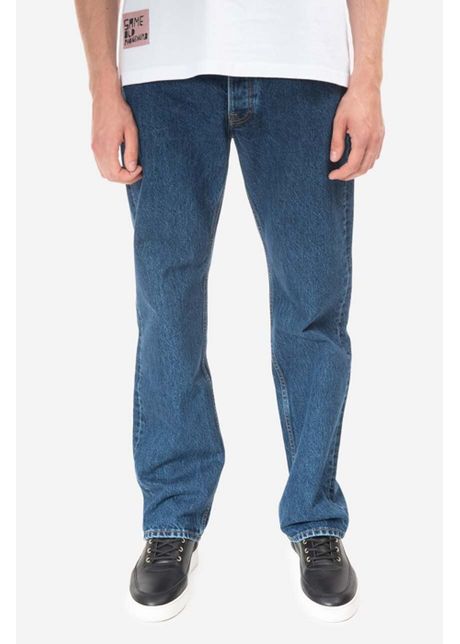 Wood wood jeans din bumbac al rigid denim straight fit 12235804 7051 lightri