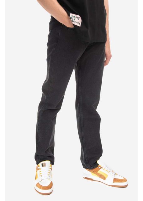 Wood wood jeans din bumbac sol rigid denim slim fit 12235803 7051 black