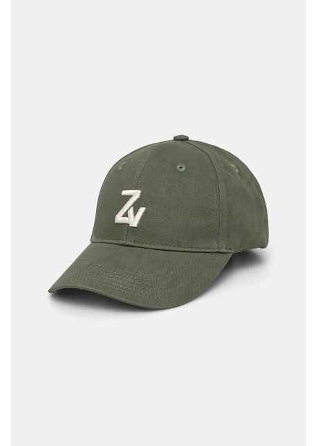 Zadig voltaire apc de baseball din bumbac culoarea verde cu imprimeu omht00002