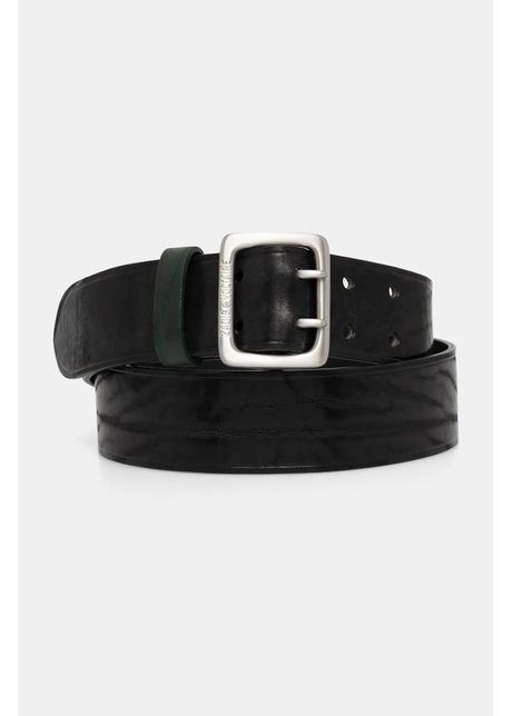 Zadig voltaire curea de piele barbati culoarea negru lmbt00002