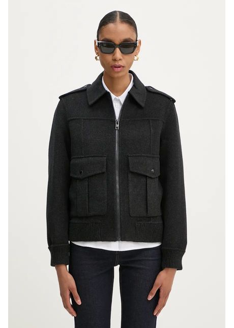 Zadig voltaire geaca de lana culoarea gri de tranzitie wwow00648